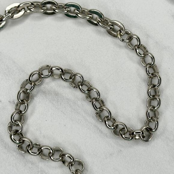 Minimalist Silver Chain Link Belt Y2K Simple Extra Small/Small (XS/S) ✨ - Picture 9 of 10